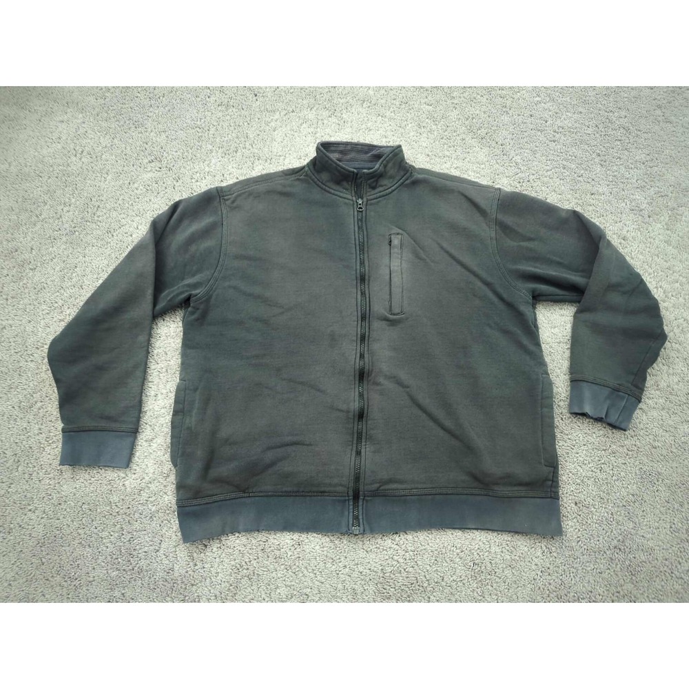 Russell Athletic Jacket Mens Large Black Full Zip Fleece Warm
